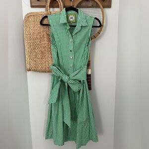 Elizabeth McKay Green gingham collared dress